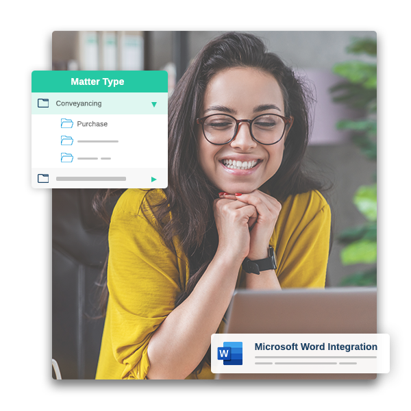 Conveyancer using matter management within the triConvey software.