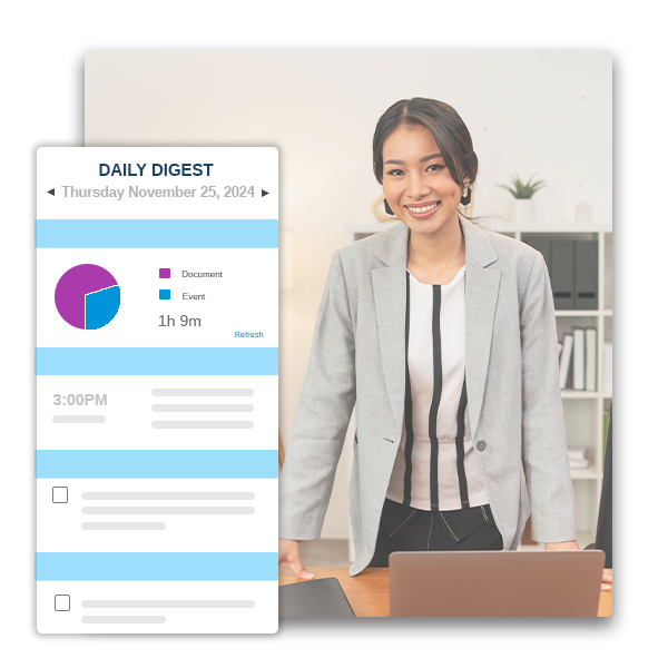 Conveyancer using daily digest workflows