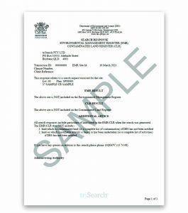 QLD Contaminated Land Sample Image