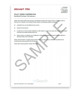 Title Insurance Sample Image