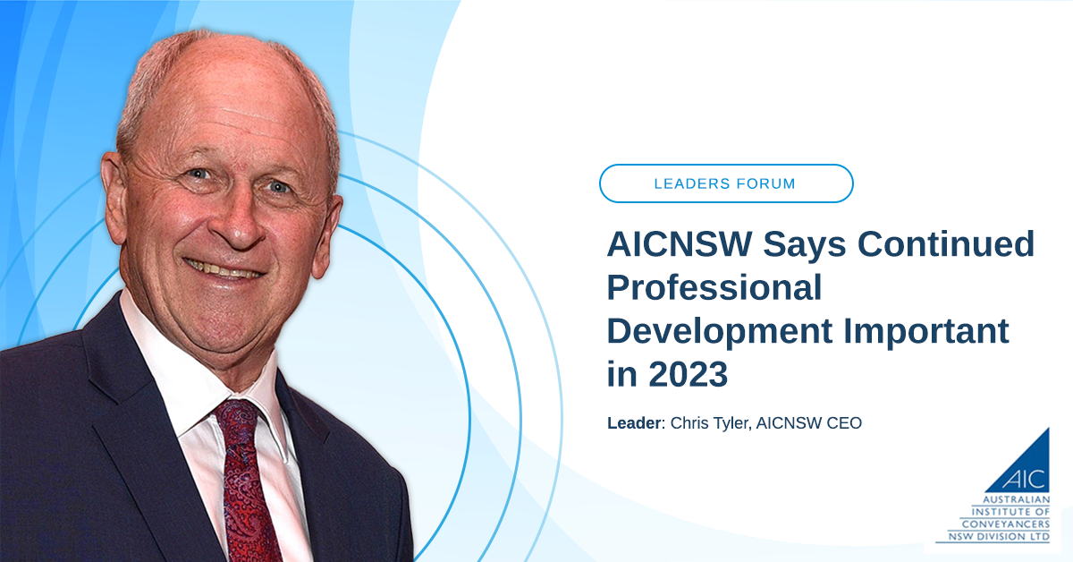 Leaders Forum: AIC NSW says continued professional development