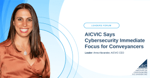 Annual Leaders Forum Anna Alexander, CEO, AIC VIC