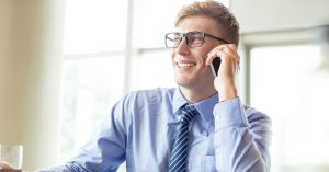 Conveyancer on the phone to a real estate agent
