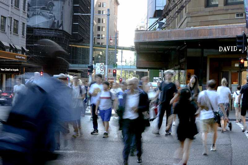 Shoppers in Sydney
